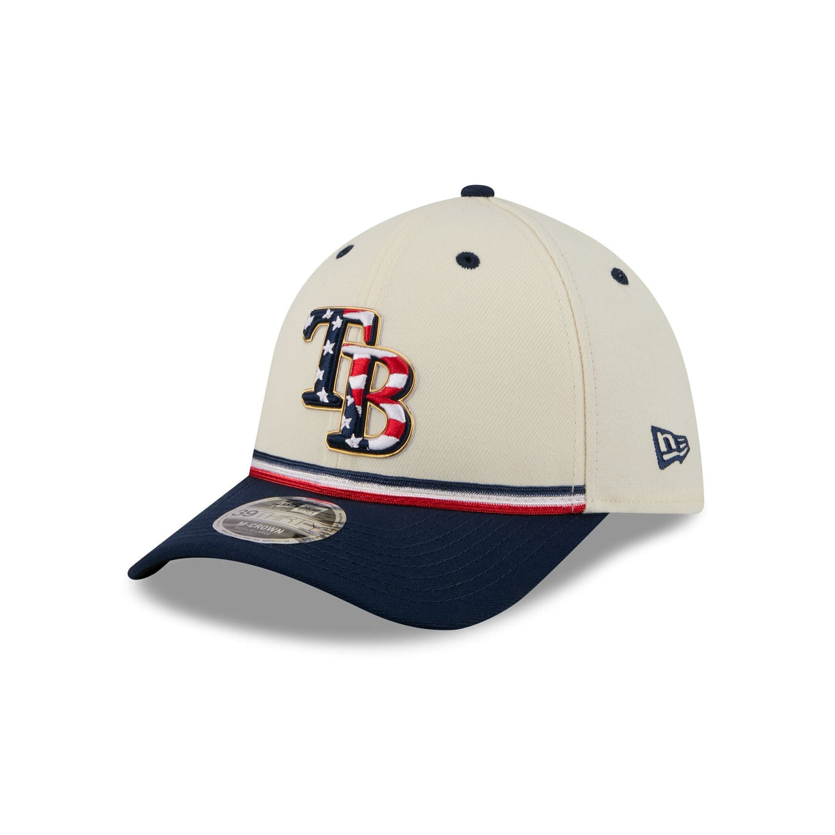 Tampa Bay Rays Independence Day 2026 39THIRTY M-Crown Stretch Fit Hat - Image 3