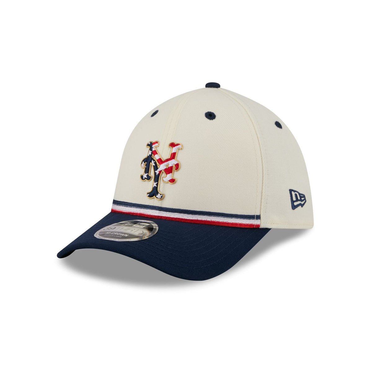 New York Mets Independence Day 2026 39THIRTY M-Crown Stretch Fit Hat - Image 3