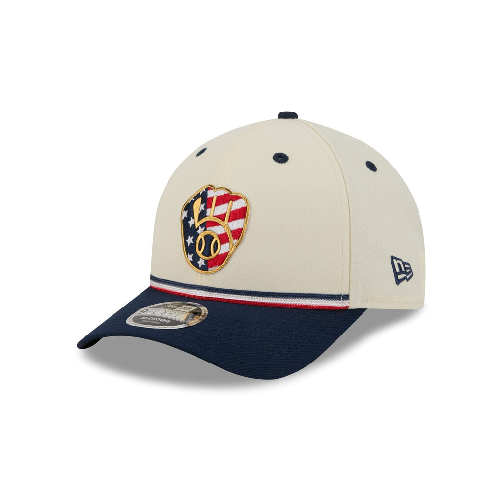 Milwaukee Brewers Independence Day 2026 9FORTY M-Crown Snapback Hat - Image 3