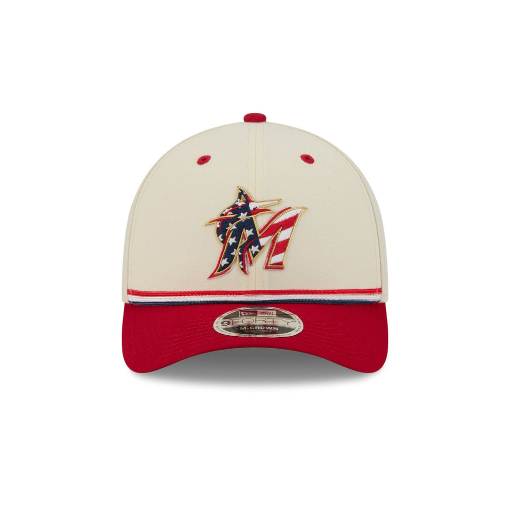 Miami Marlins Independence Day 2026 9FORTY M-Crown Snapback Hat - Image 2