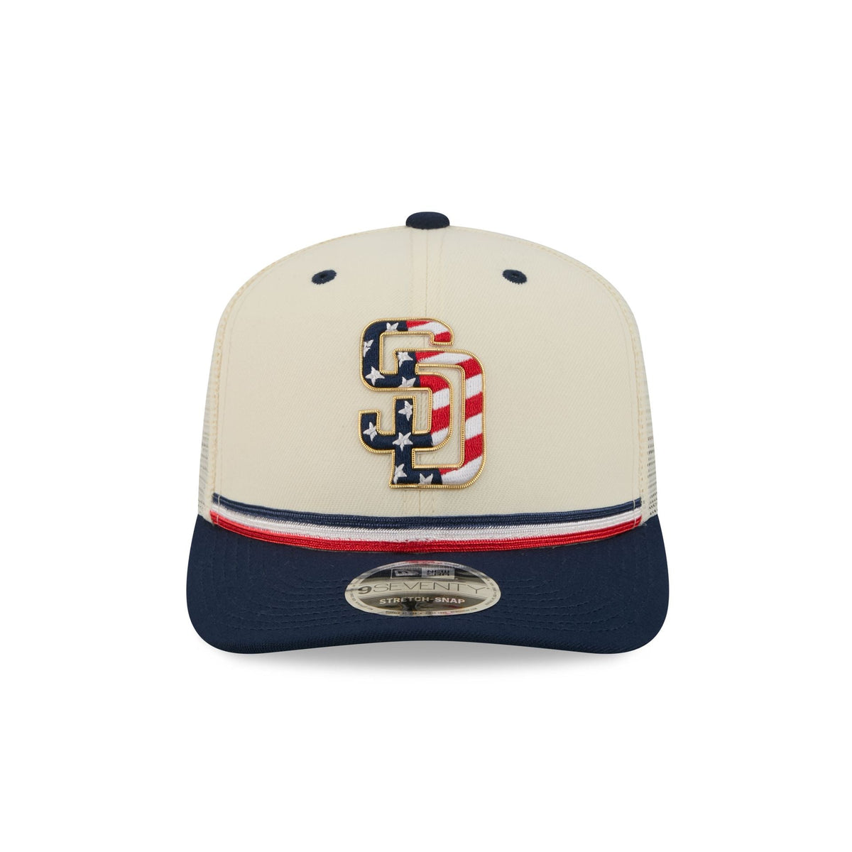 San Diego Padres Independence Day 2026 9SEVENTY Trucker Hat - Image 2