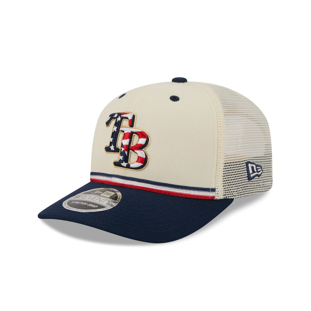 Tampa Bay Rays Independence Day 2026 9SEVENTY Trucker Hat - Image 3