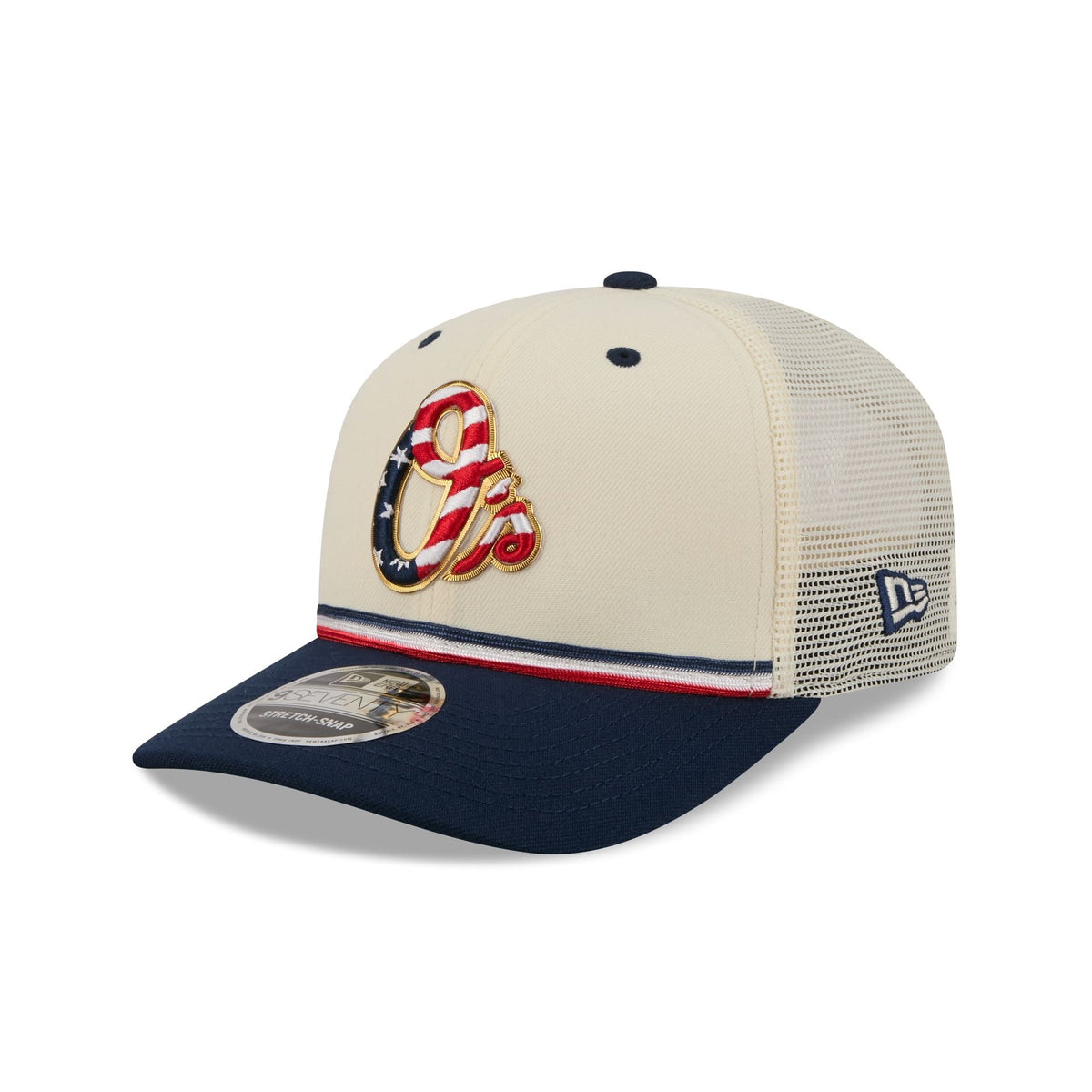 Baltimore Orioles Independence Day 2026 9SEVENTY Trucker Hat - Image 3