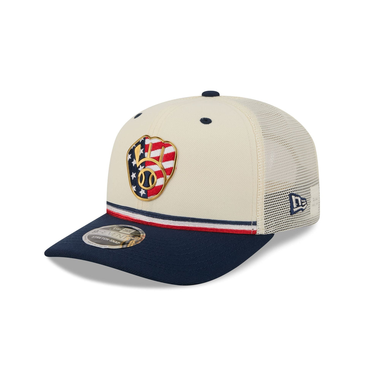 Milwaukee Brewers Independence Day 2026 9SEVENTY Trucker Hat - Image 3
