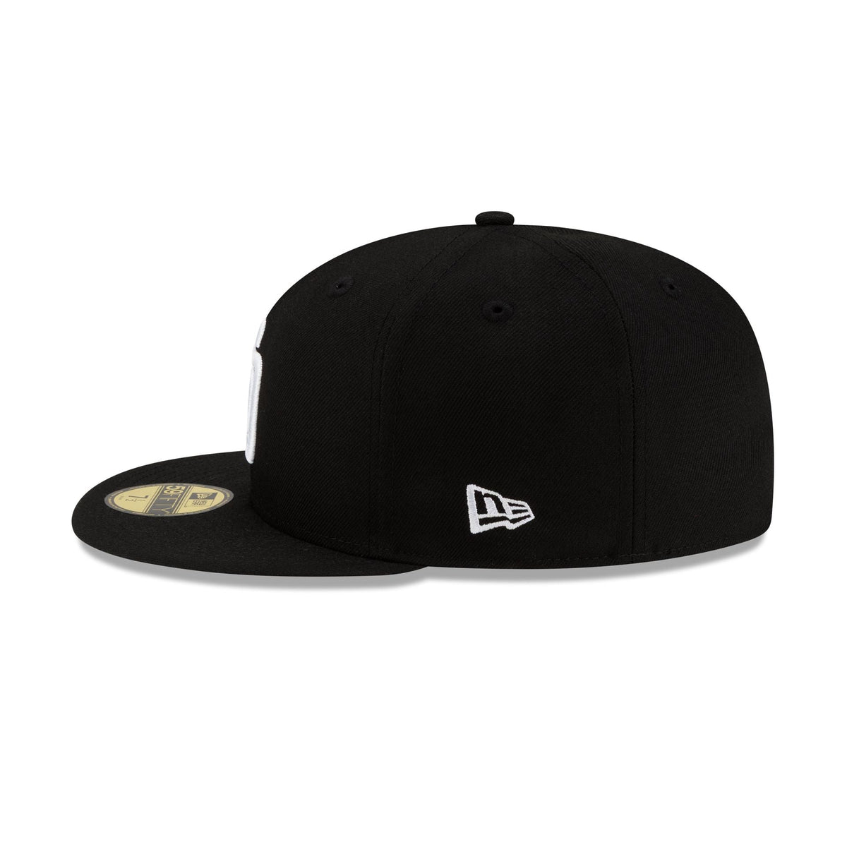 San Diego Padres Basic Black & White 59FIFTY Fitted Hat - Image 4