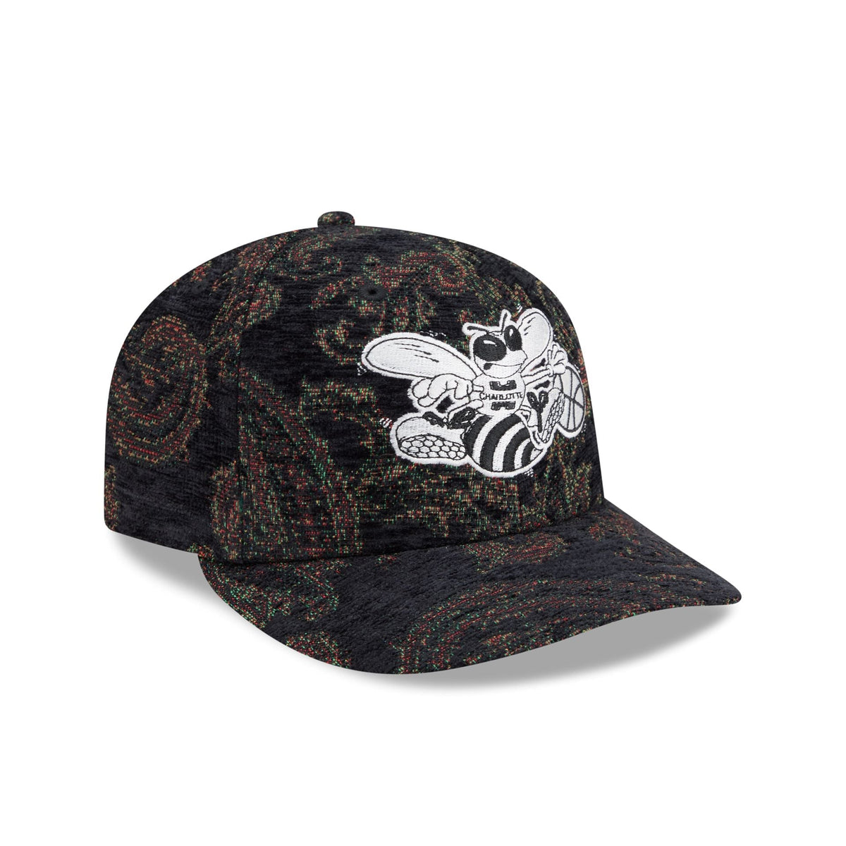 Charlotte Hornets Three Looms Jacquard Chenille 59FIFTY Fitted Hat - Image 3