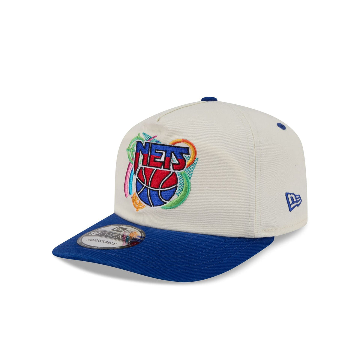New Jersey Nets Hardwood Classics Retro Chrome 19TWENTY Adjustable Hat - Image 3