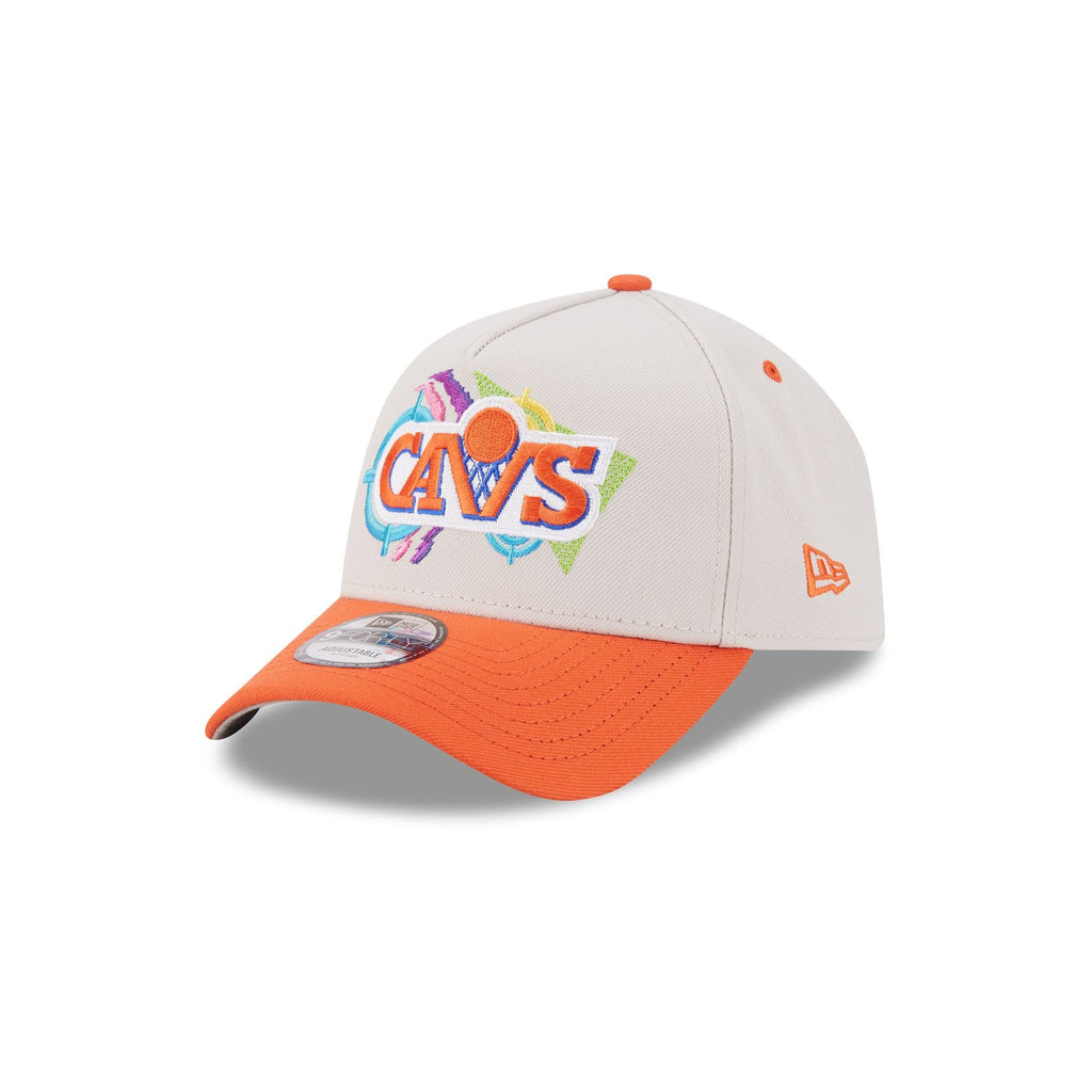 Cleveland Cavaliers Hardwood Classics Retro Stone 9FORTY A-Frame Snapback Hat - Image 3