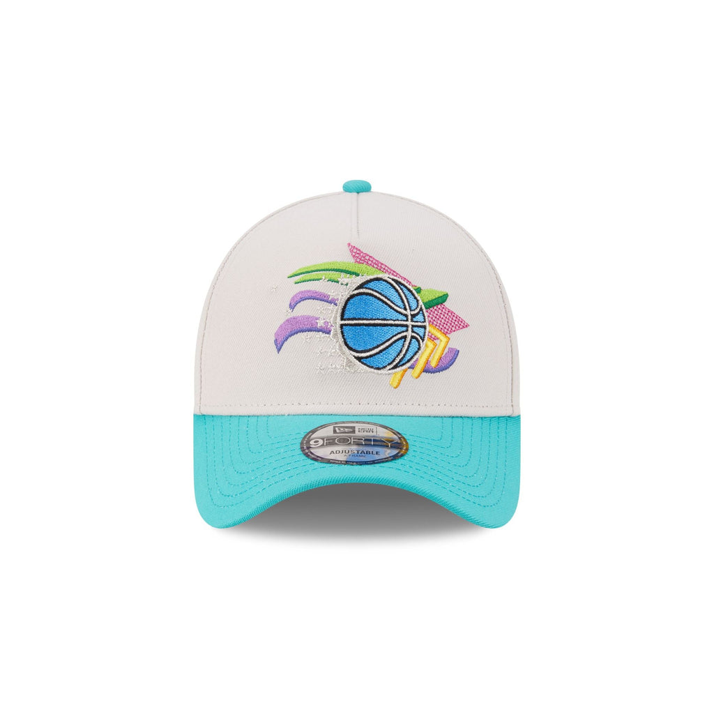 Orlando Magic Hardwood Classics Retro Stone 9FORTY A-Frame Snapback Hat - Image 2