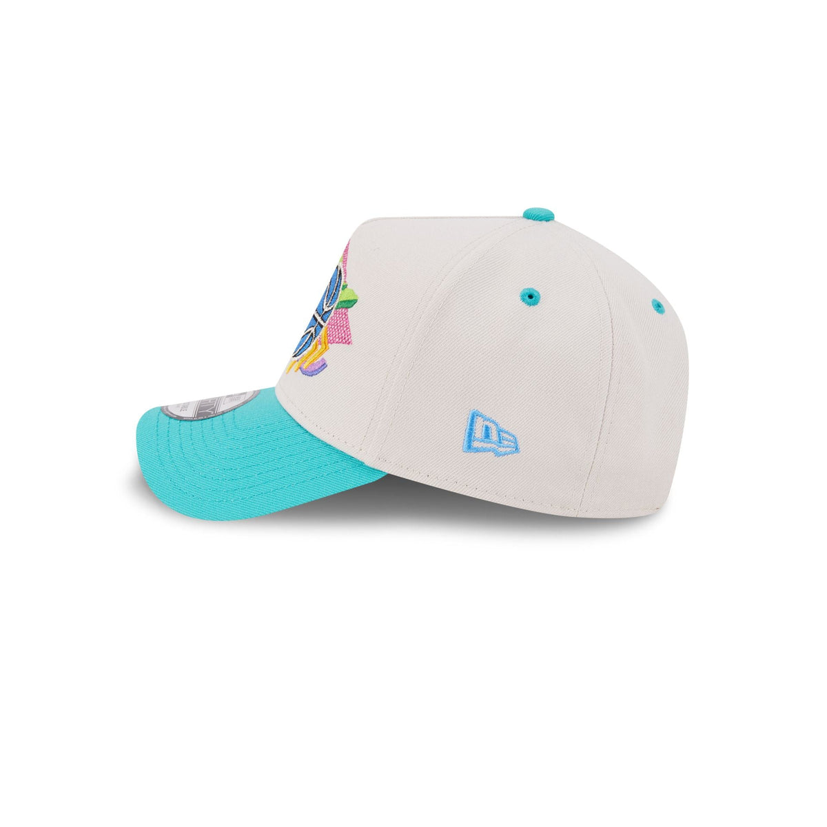 Orlando Magic Hardwood Classics Retro Stone 9FORTY A-Frame Snapback Hat - Image 4