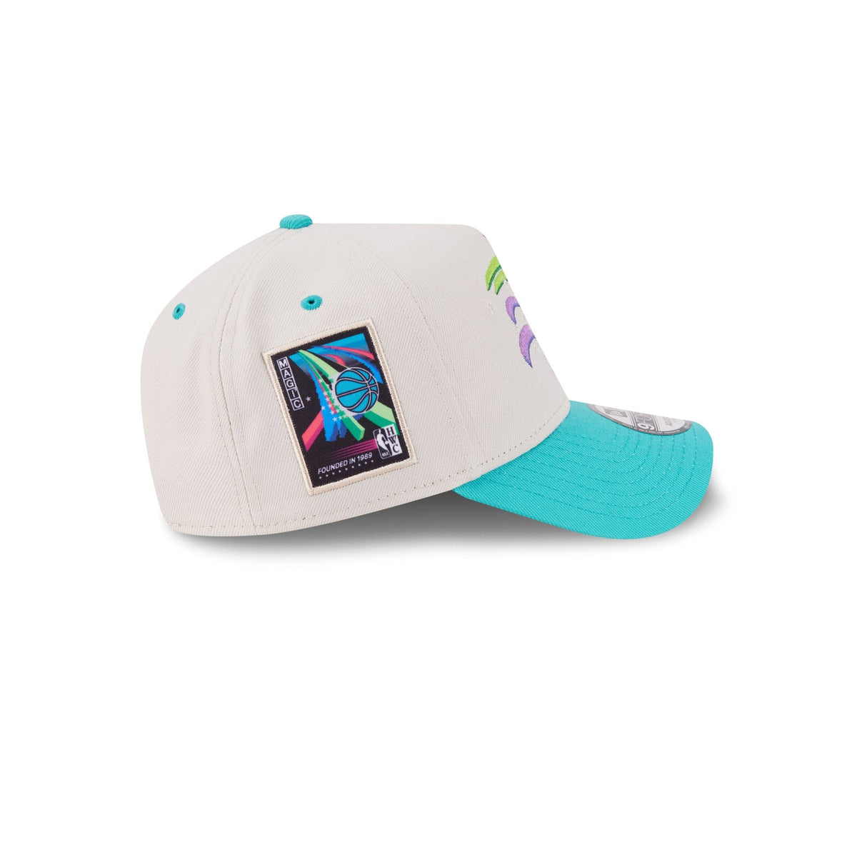 Orlando Magic Hardwood Classics Retro Stone 9FORTY A-Frame Snapback Hat - Image 5