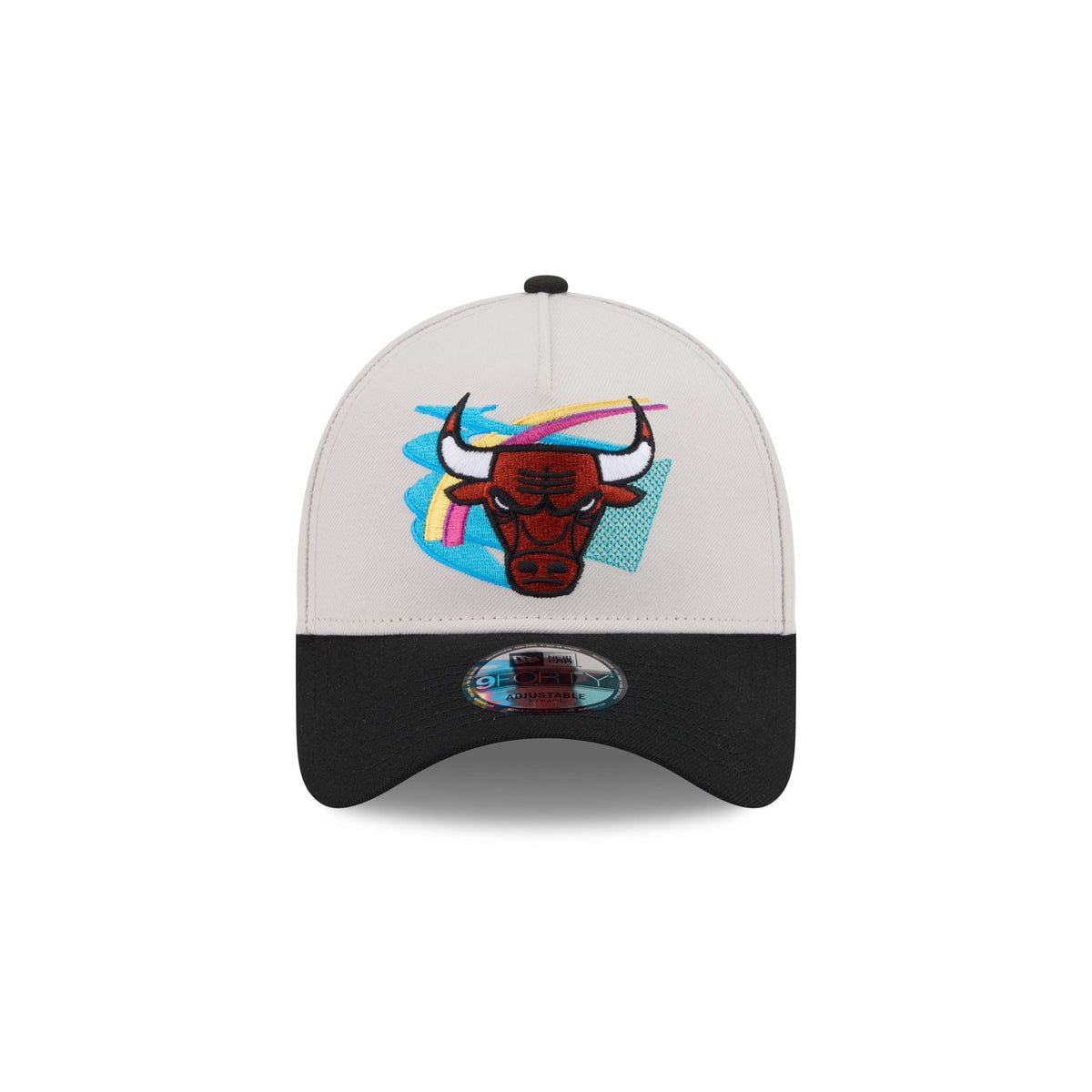 Chicago Bulls Hardwood Classics Retro Stone 9FORTY A-Frame Snapback Hat - Image 2