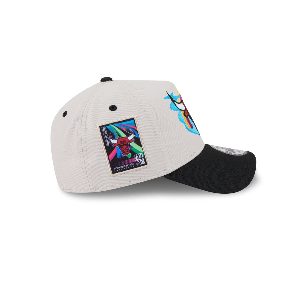 Chicago Bulls Hardwood Classics Retro Stone 9FORTY A-Frame Snapback Hat - Image 5