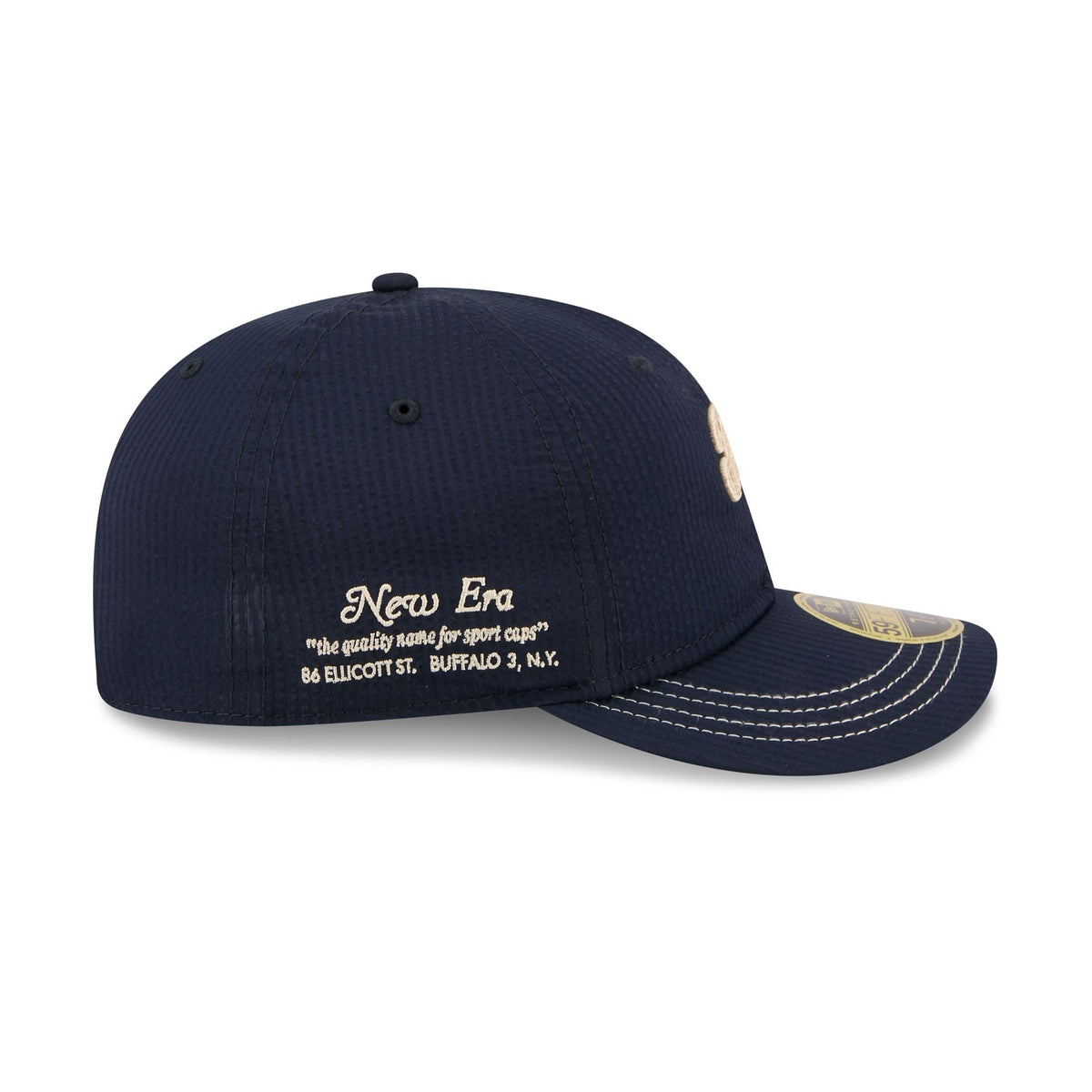 New Era Cap Navy Seersucker Retro Crown 59FIFTY Fitted Hat - Image 4