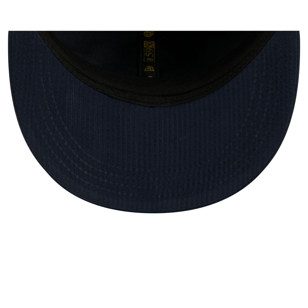 New Era Cap Navy Seersucker Retro Crown 59FIFTY Fitted Hat - Image 7