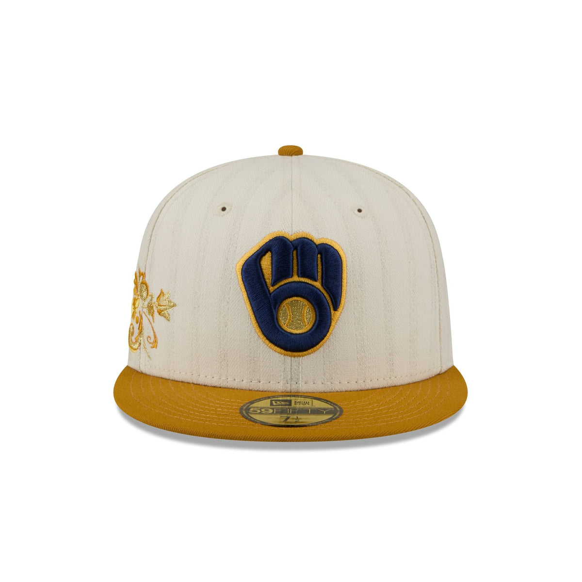Milwaukee Brewers Chrome Herringbone 59FIFTY Fitted Hat - Image 2