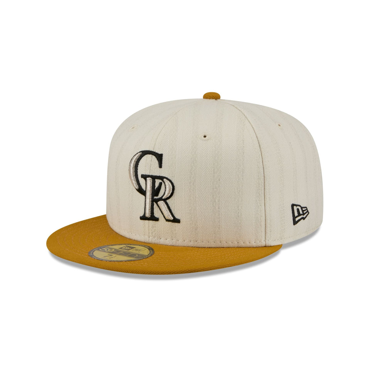 Colorado Rockies Chrome Herringbone 59FIFTY Fitted Hat - Image 3