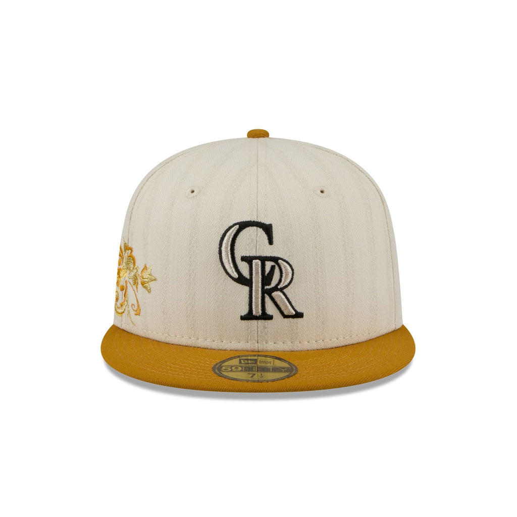 Colorado Rockies Chrome Herringbone 59FIFTY Fitted Hat - Image 2