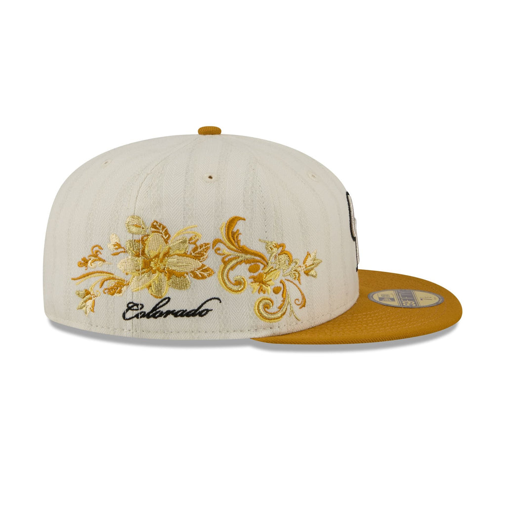 Colorado Rockies Chrome Herringbone 59FIFTY Fitted Hat - Image 4
