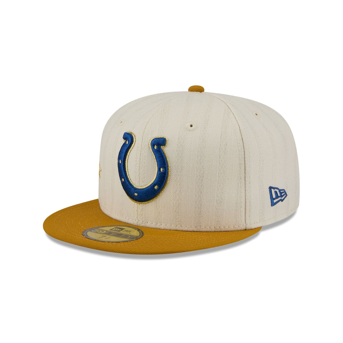Indianapolis Colts Chrome Herringbone 59FIFTY Fitted Hat - Image 3