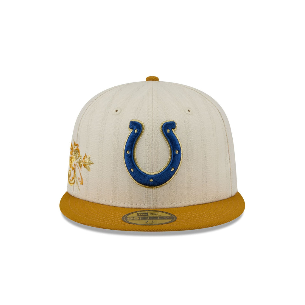 Indianapolis Colts Chrome Herringbone 59FIFTY Fitted Hat - Image 2