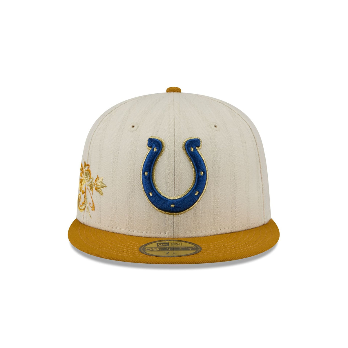 Indianapolis Colts Chrome Herringbone 59FIFTY Fitted Hat - Image 2