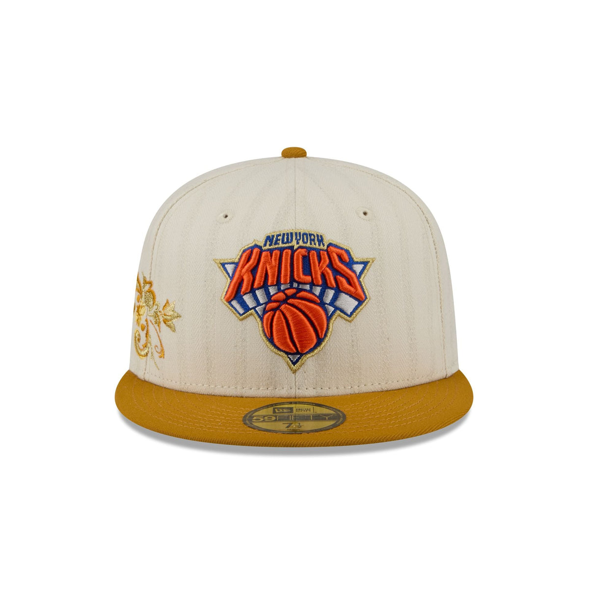New York Knicks Chrome Herringbone 59FIFTY Fitted Hat - Image 2