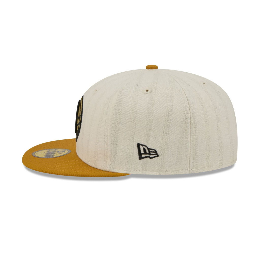 Brooklyn Nets Chrome Herringbone 59FIFTY Fitted Hat - Image 5
