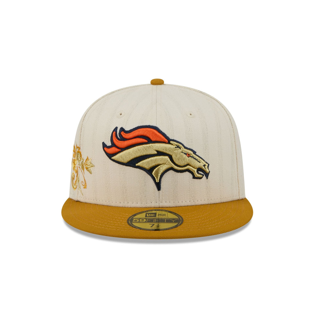 Denver Broncos Chrome Herringbone 59FIFTY Fitted Hat - Image 2