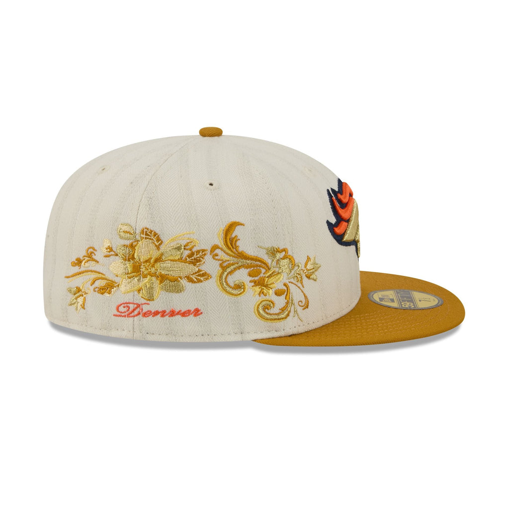 Denver Broncos Chrome Herringbone 59FIFTY Fitted Hat - Image 4