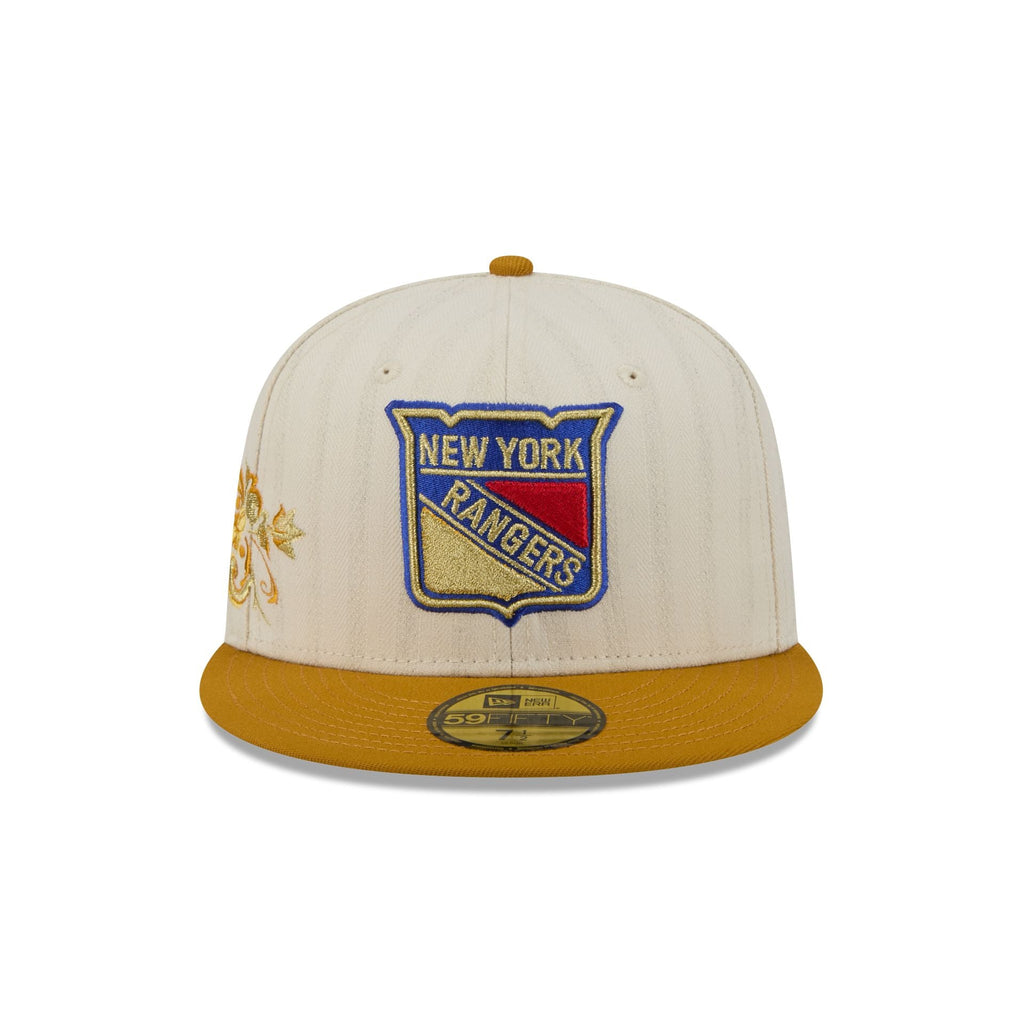 New York Rangers Chrome Herringbone 59FIFTY Fitted Hat - Image 2