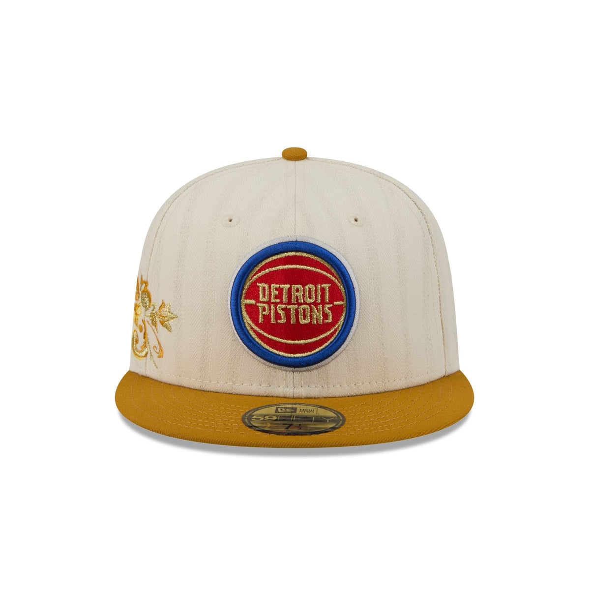 Detroit Pistons Chrome Herringbone 59FIFTY Fitted Hat - Image 2