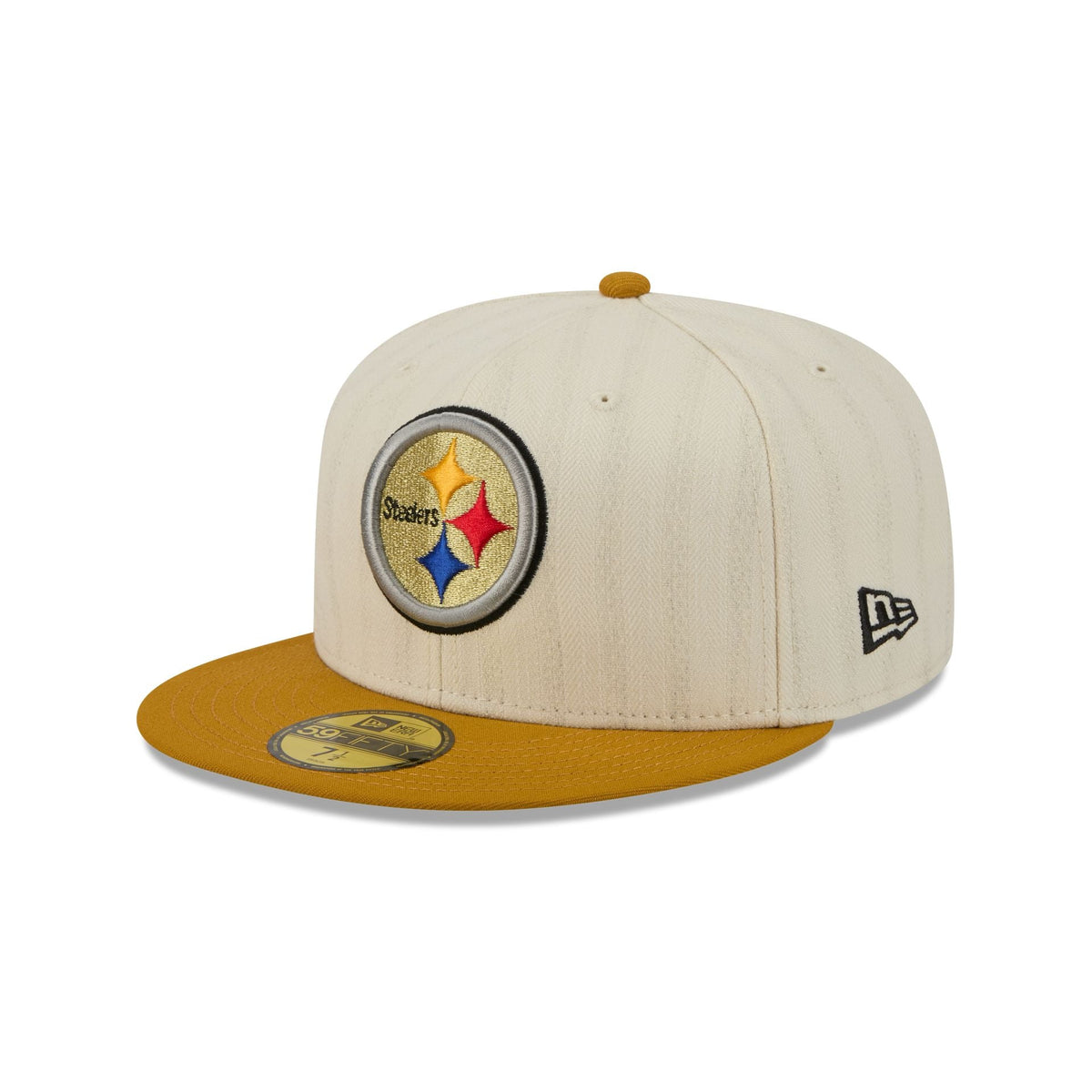 Pittsburgh Steelers Chrome Herringbone 59FIFTY Fitted Hat - Image 3