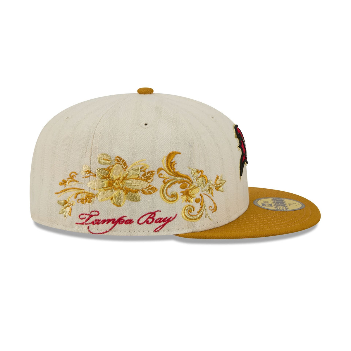 Tampa Bay Buccaneers Chrome Herringbone 59FIFTY Fitted Hat - Image 4