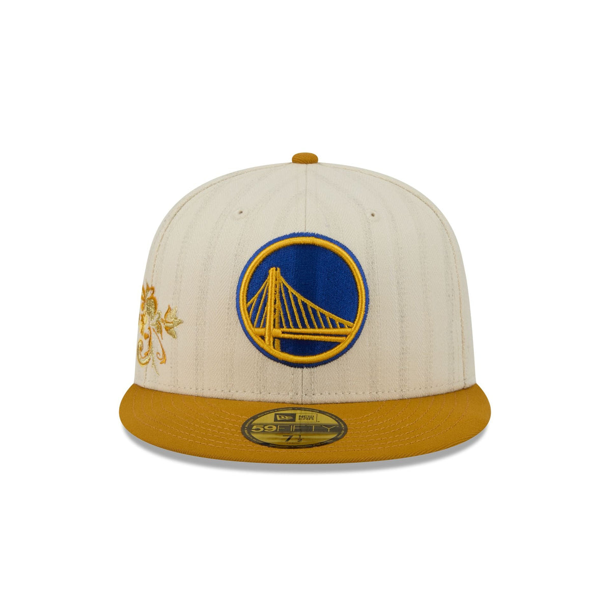 Golden State Warriors Chrome Herringbone 59FIFTY Fitted Hat - Image 2