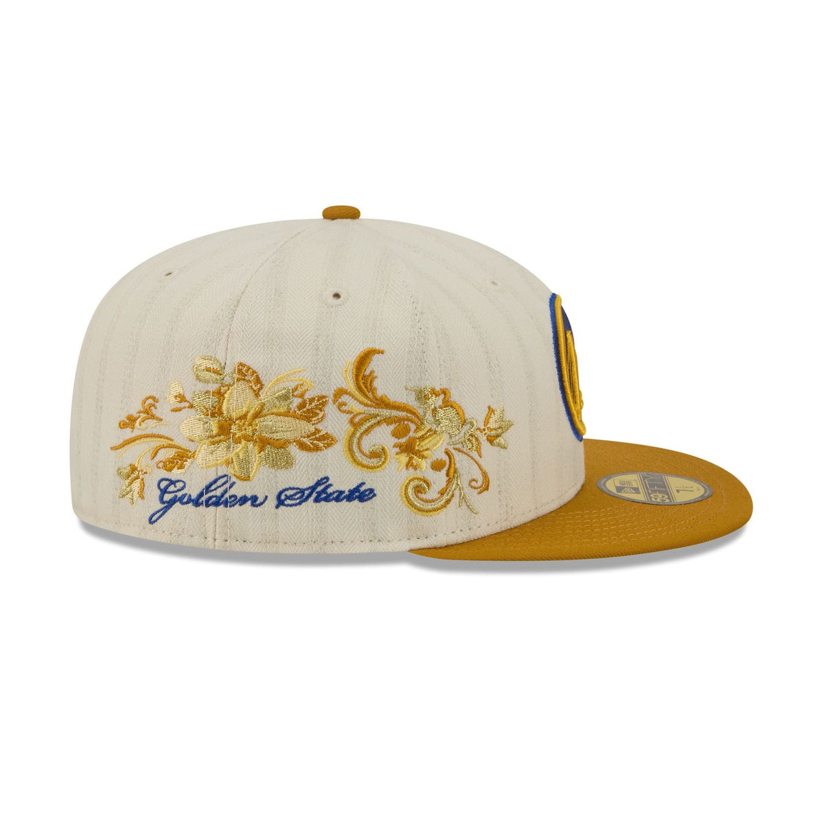 Golden State Warriors Chrome Herringbone 59FIFTY Fitted Hat - Image 4