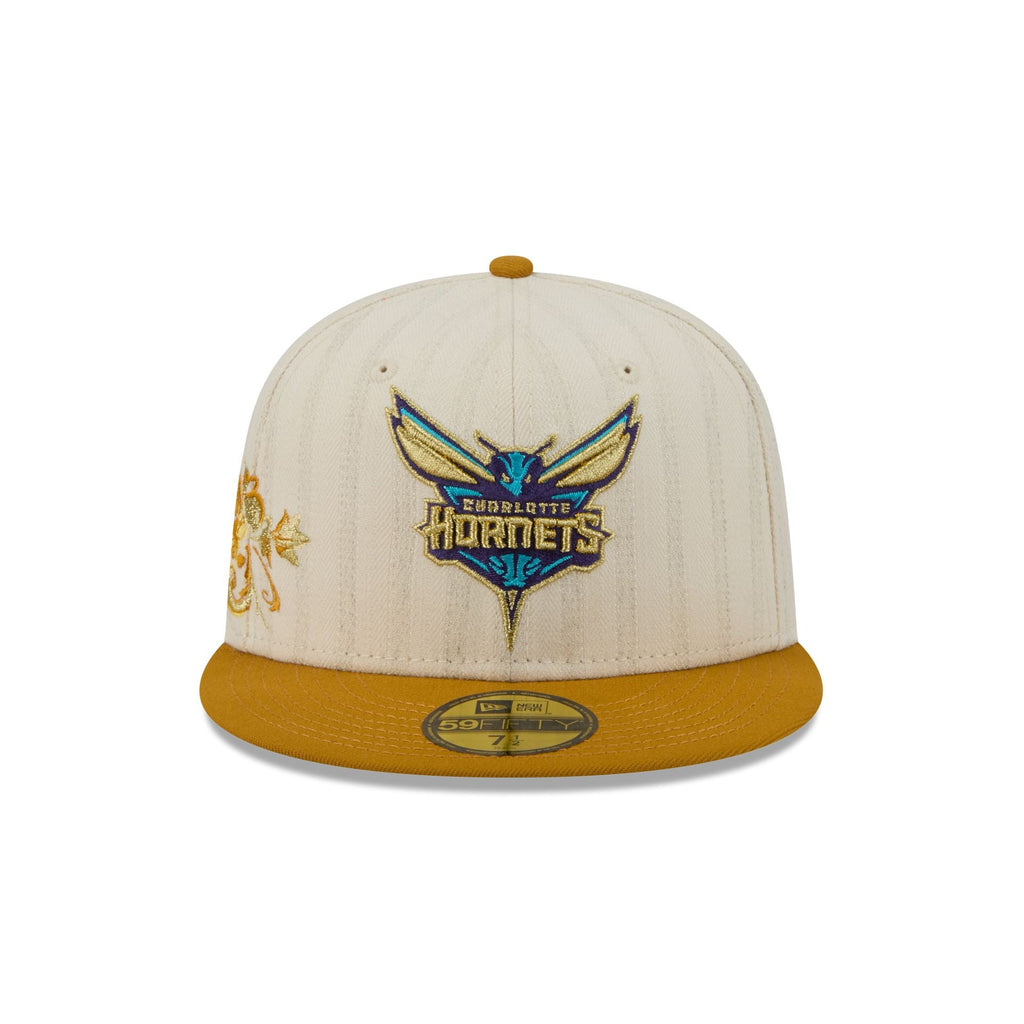 Charlotte Hornets Chrome Herringbone 59FIFTY Fitted Hat - Image 2