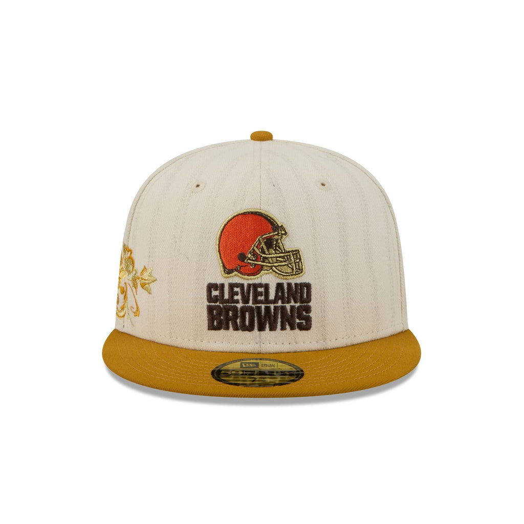 Cleveland Browns Chrome Herringbone 59FIFTY Fitted Hat - Image 2