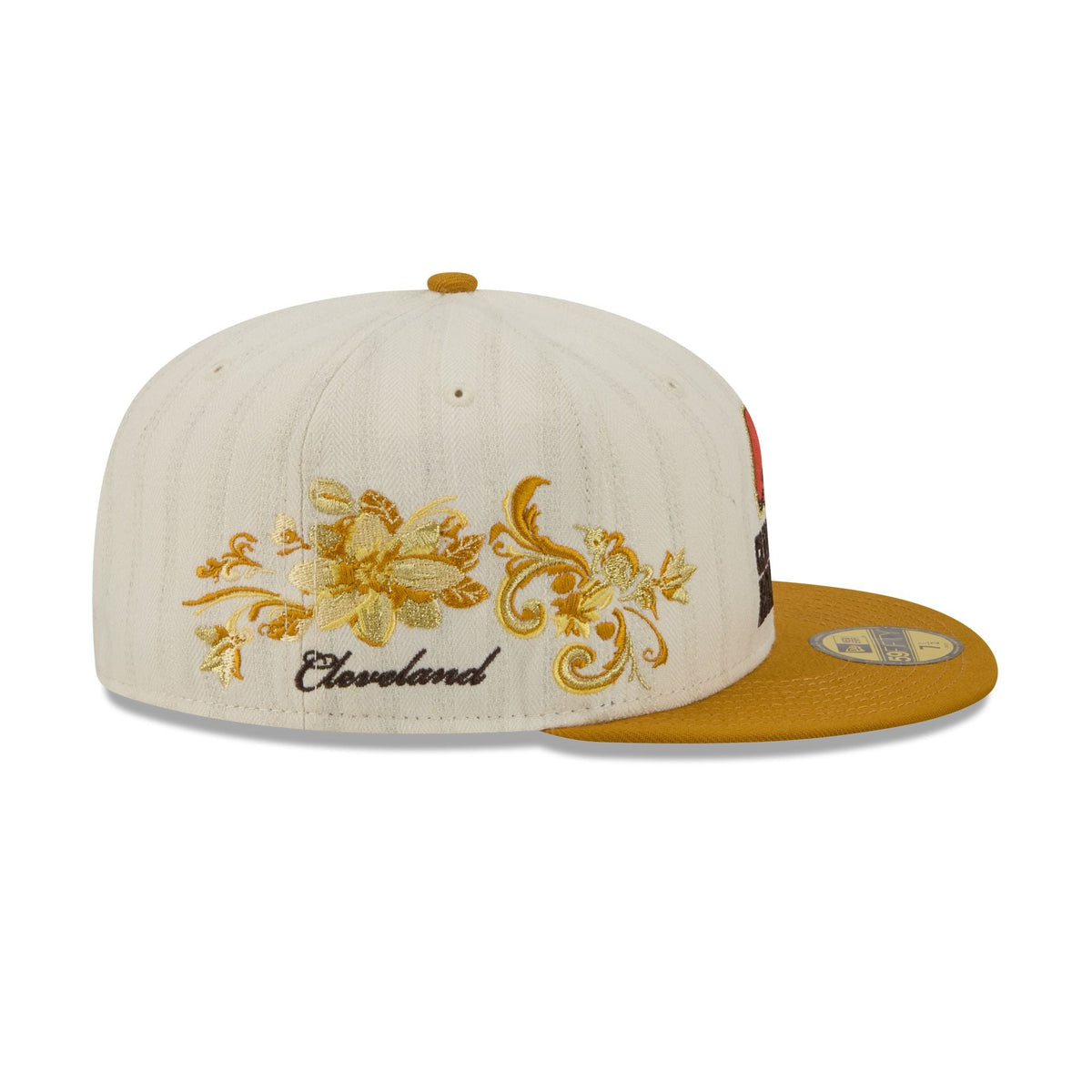 Cleveland Browns Chrome Herringbone 59FIFTY Fitted Hat - Image 4
