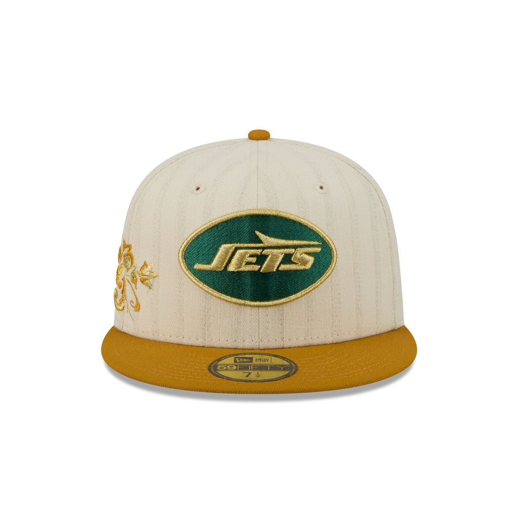 New York Jets Chrome Herringbone 59FIFTY Fitted Hat - Image 2