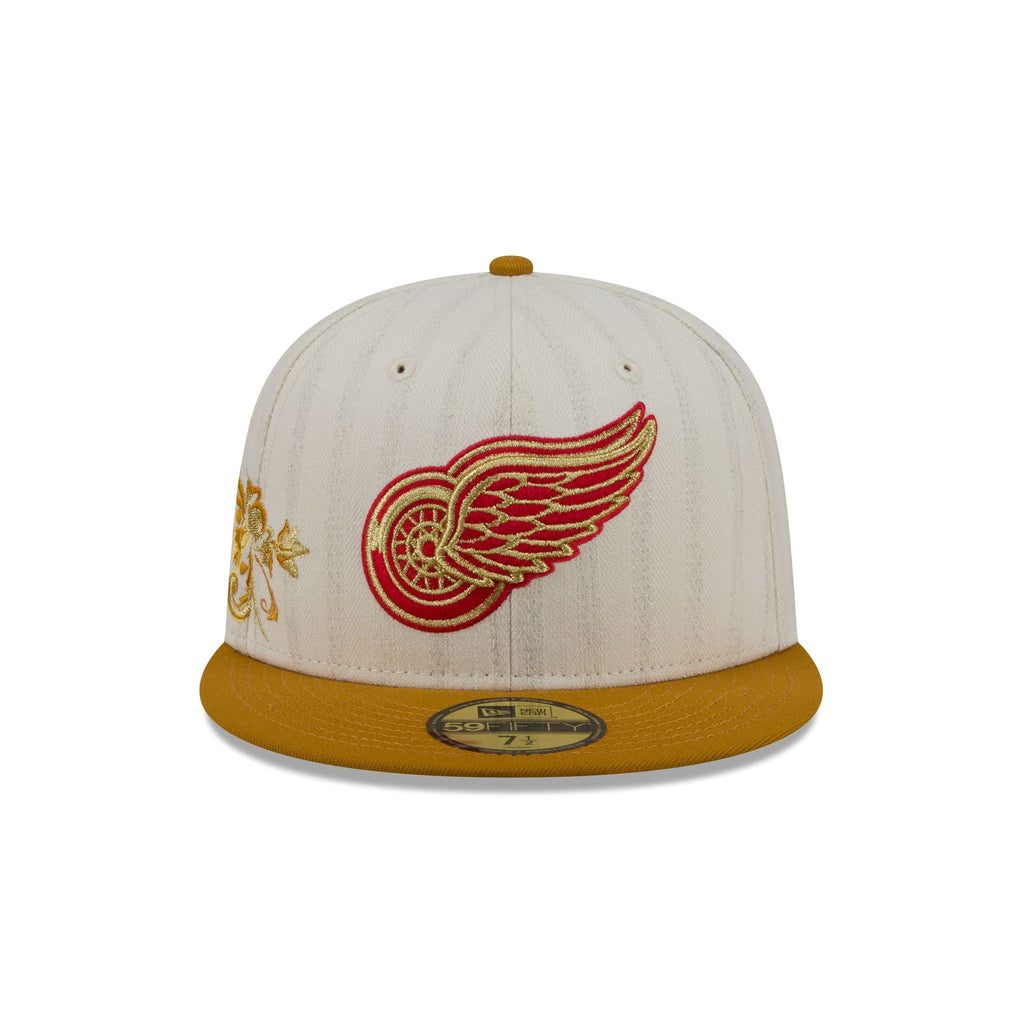 Detroit Red Wings Chrome Herringbone 59FIFTY Fitted Hat - Image 2