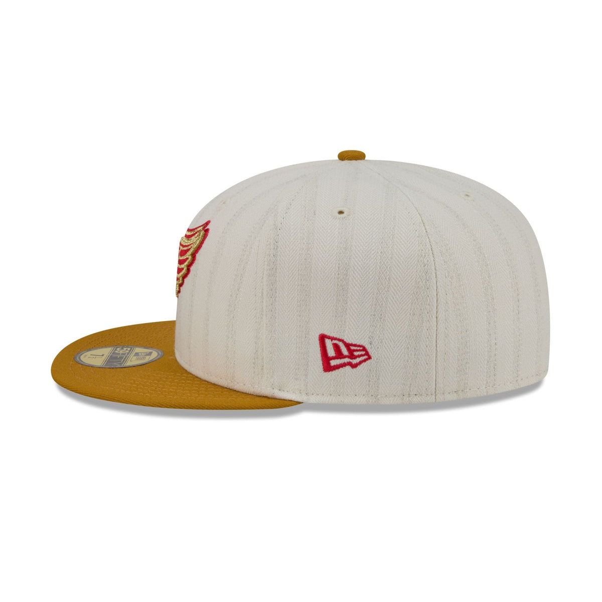 Detroit Red Wings Chrome Herringbone 59FIFTY Fitted Hat - Image 5