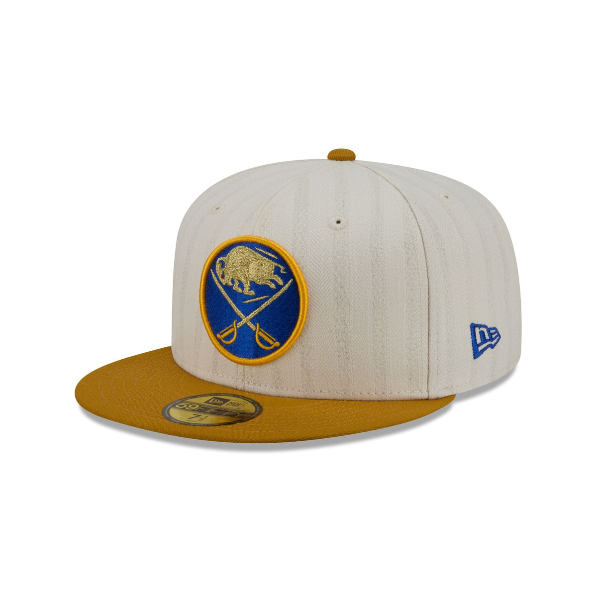 Buffalo Sabres Chrome Herringbone 59FIFTY Fitted Hat - Image 3