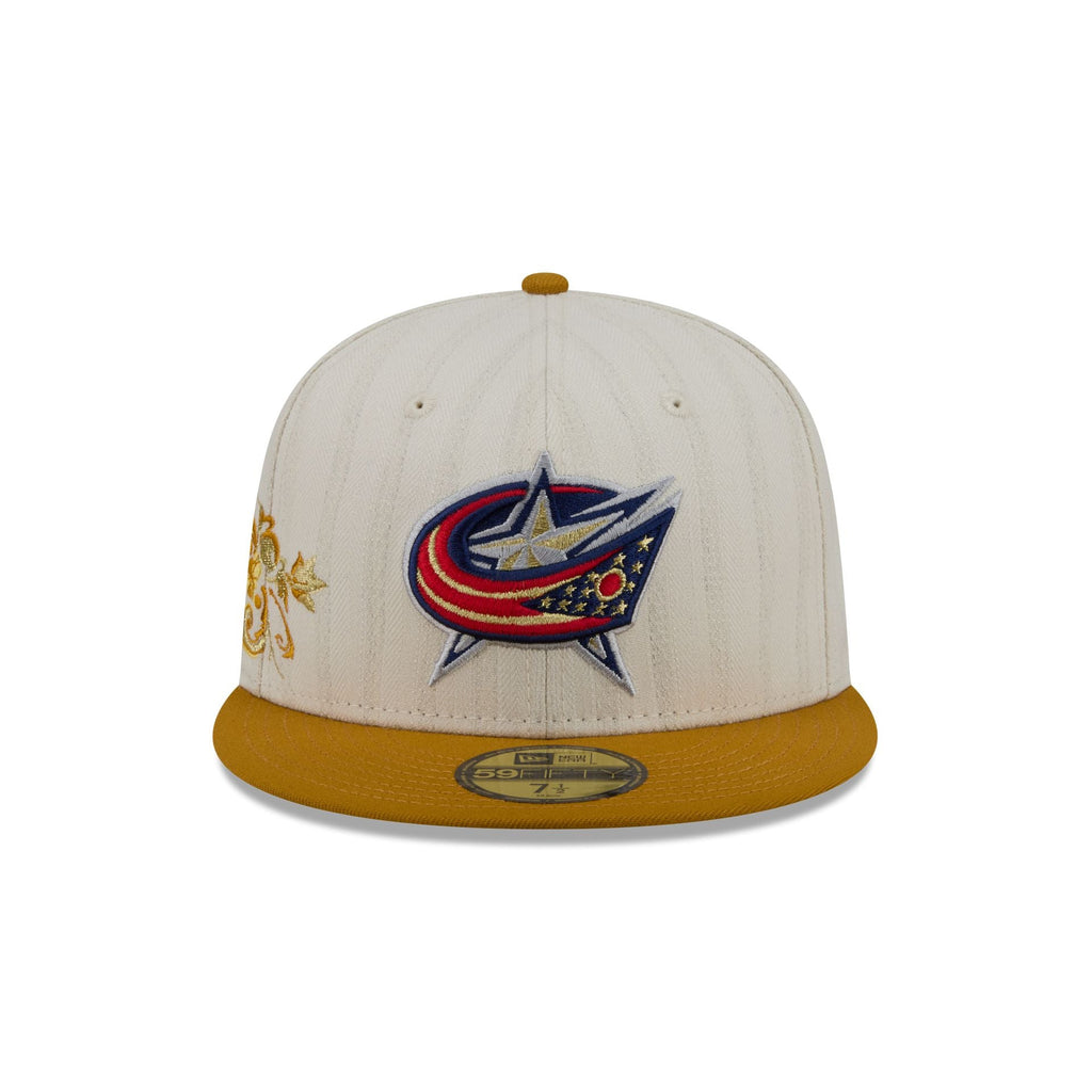 Columbus Blue Jackets Chrome Herringbone 59FIFTY Fitted Hat - Image 2