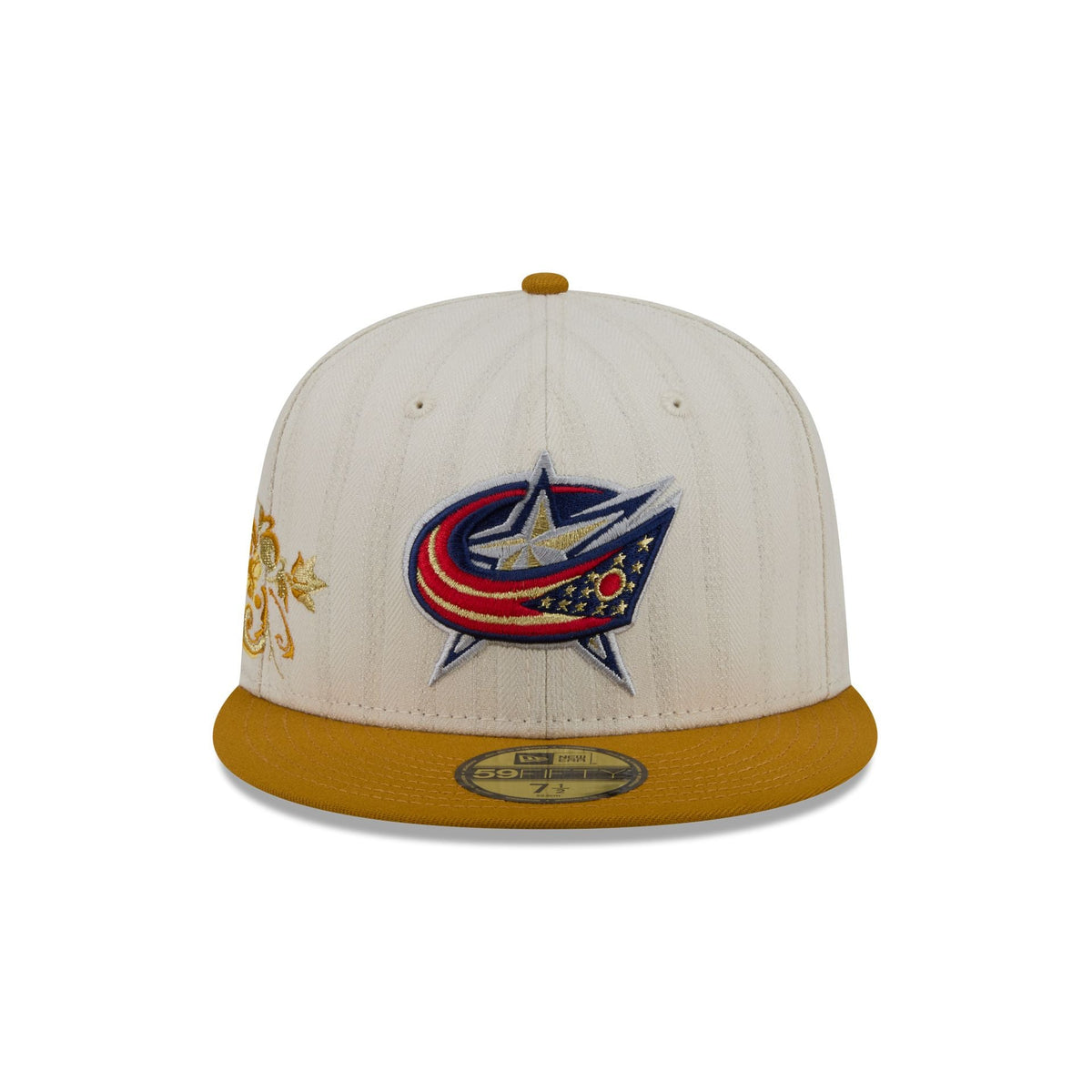 Columbus Blue Jackets Chrome Herringbone 59FIFTY Fitted Hat - Image 2