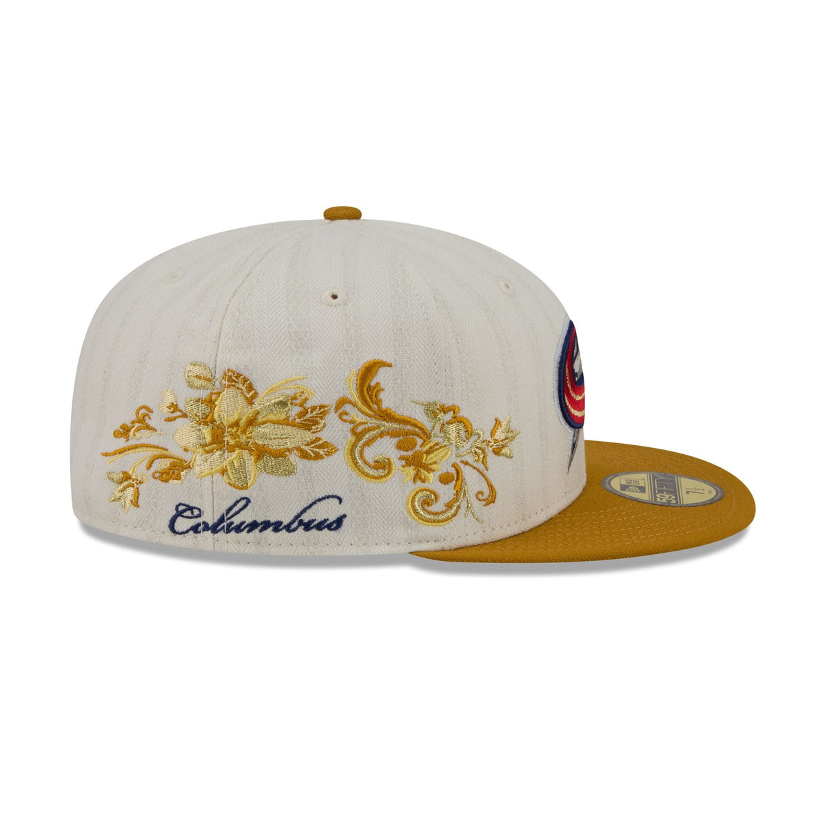Columbus Blue Jackets Chrome Herringbone 59FIFTY Fitted Hat - Image 4