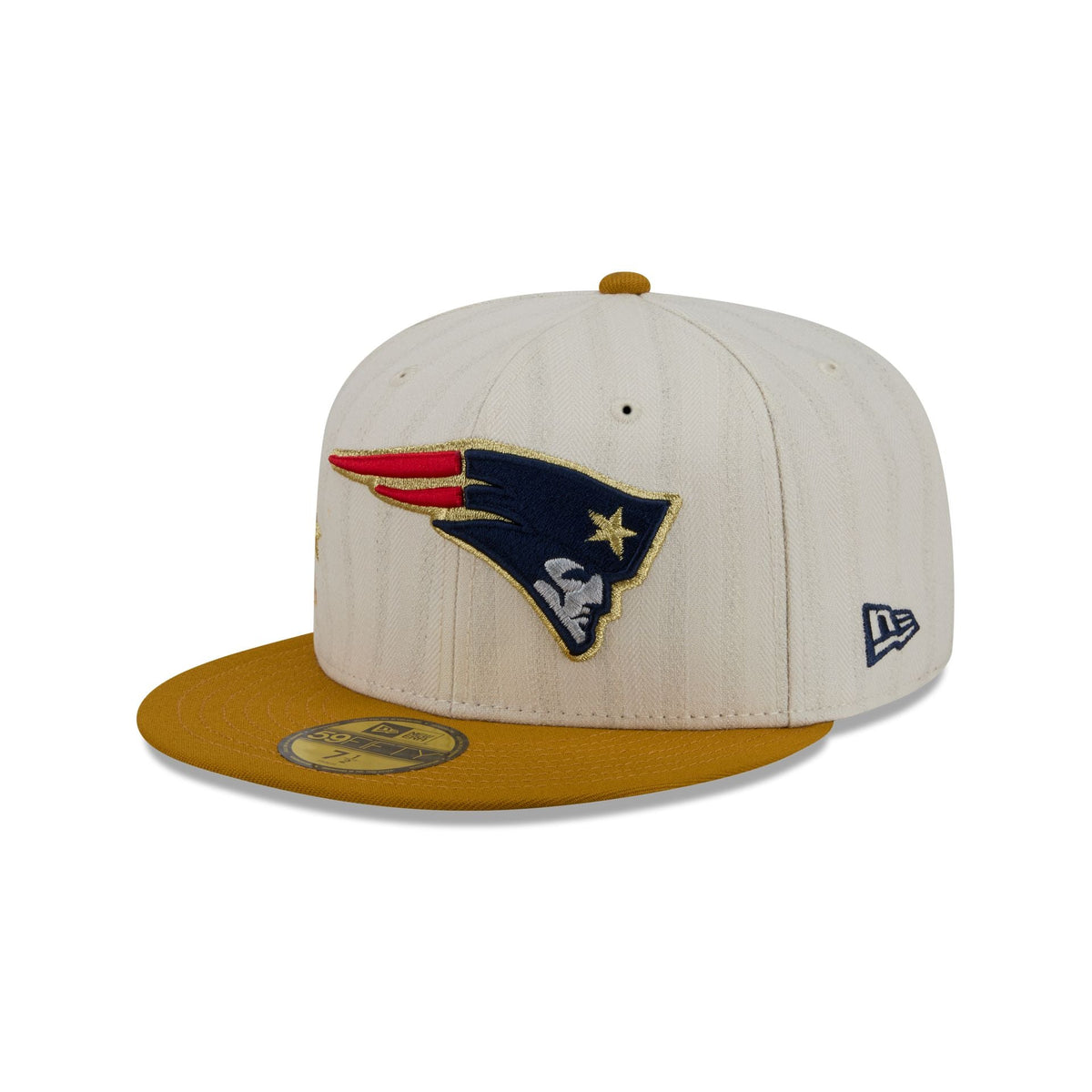 New England Patriots Chrome Herringbone 59FIFTY Fitted Hat - Image 3