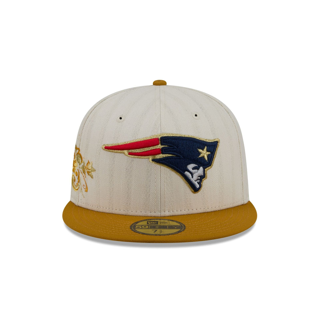New England Patriots Chrome Herringbone 59FIFTY Fitted Hat - Image 2