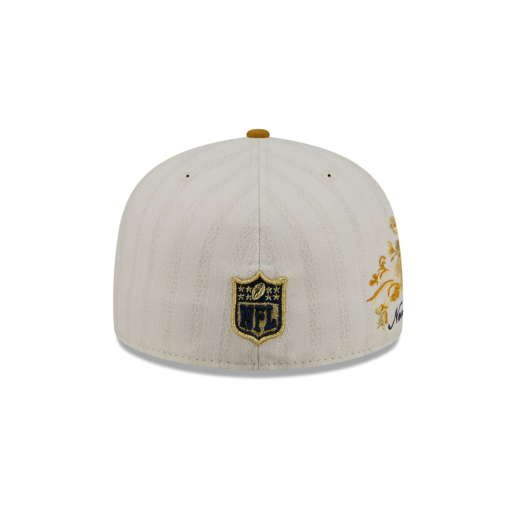 New England Patriots Chrome Herringbone 59FIFTY Fitted Hat - Image 6