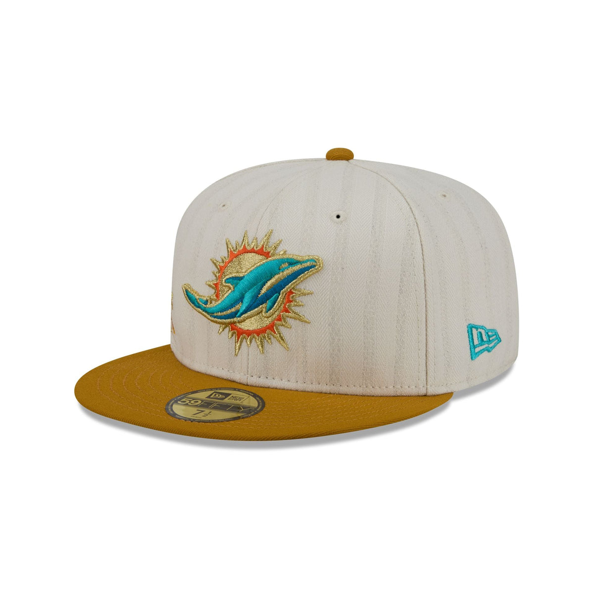 Miami Dolphins Chrome Herringbone 59FIFTY Fitted Hat - Image 3